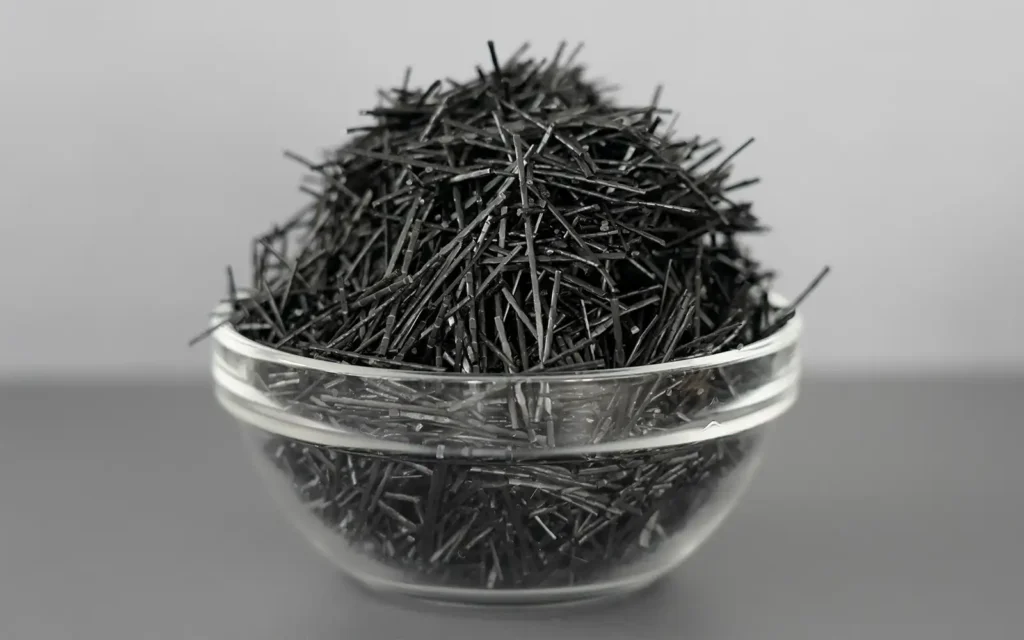 Black Embossed Synthetic PP Macrofiber 40mm